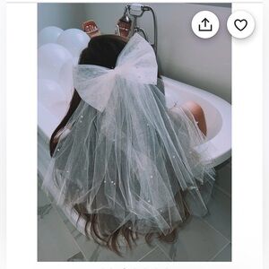 Bachelorette veil with bow